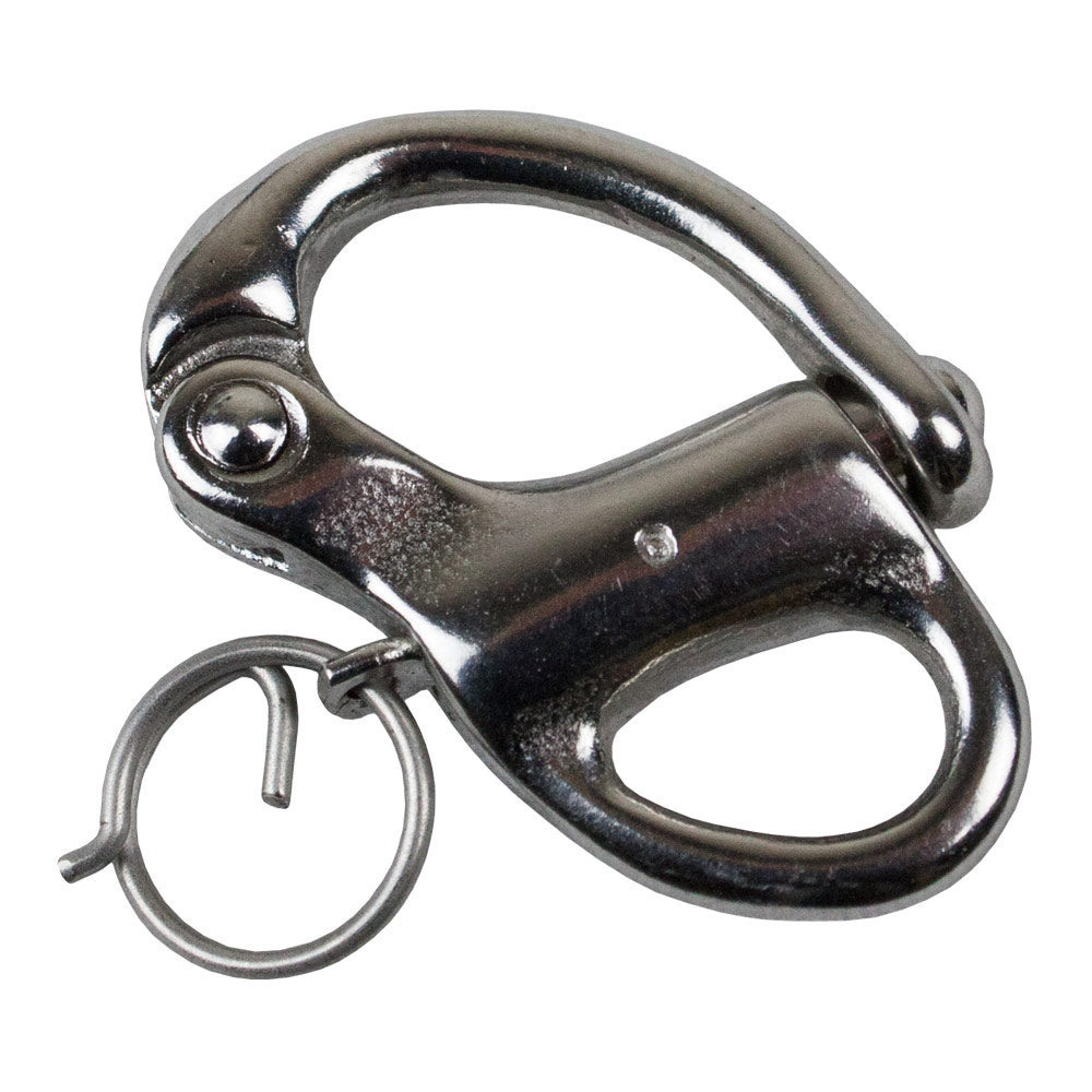 Small stainless steel snap shackle.