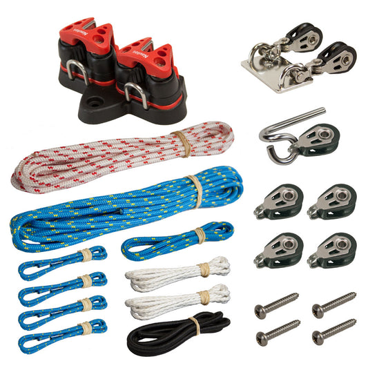 Laser power pack with cordage & blocks.