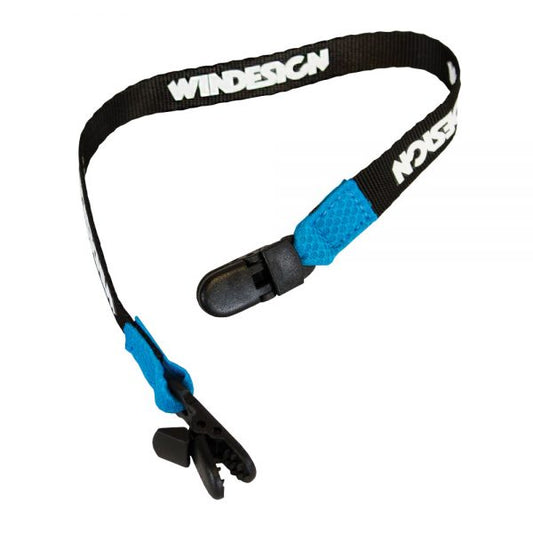 Cap leash, webbing with clip.