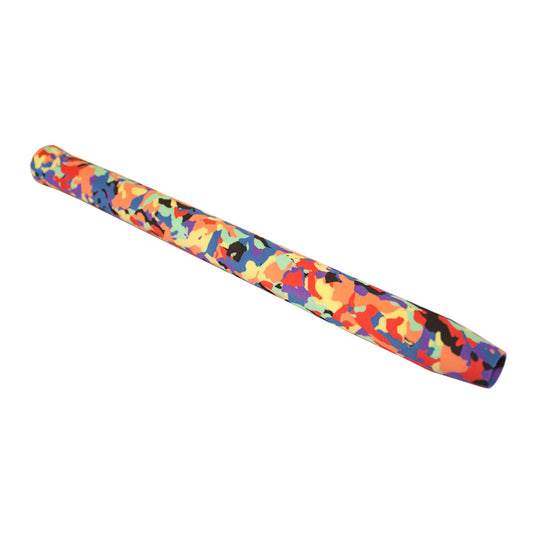 Multi coloured foam tiller extension grip.