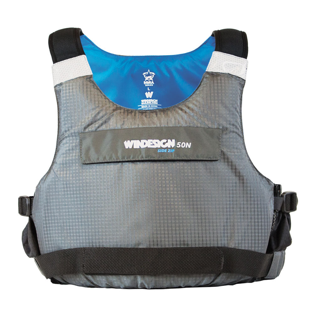 Windesign buoyancy aid, lightweigh with side zip.