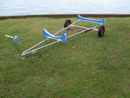 Laser beach trolley, aluminium cradle style with foam pads.